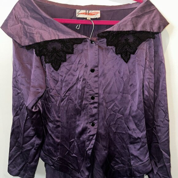 Sue Wong silk off shoulder lace top (part of a set) - Picture 2 of 5